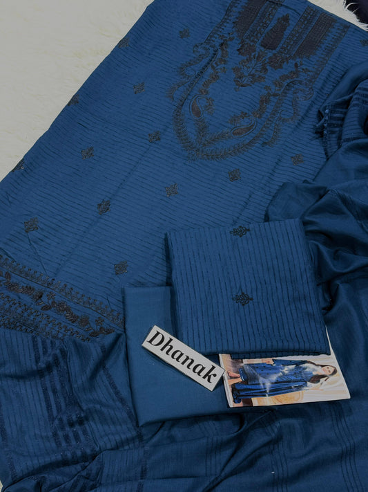 Dhanak Banadora Velvet embroidered suit 3Pc. FL-15