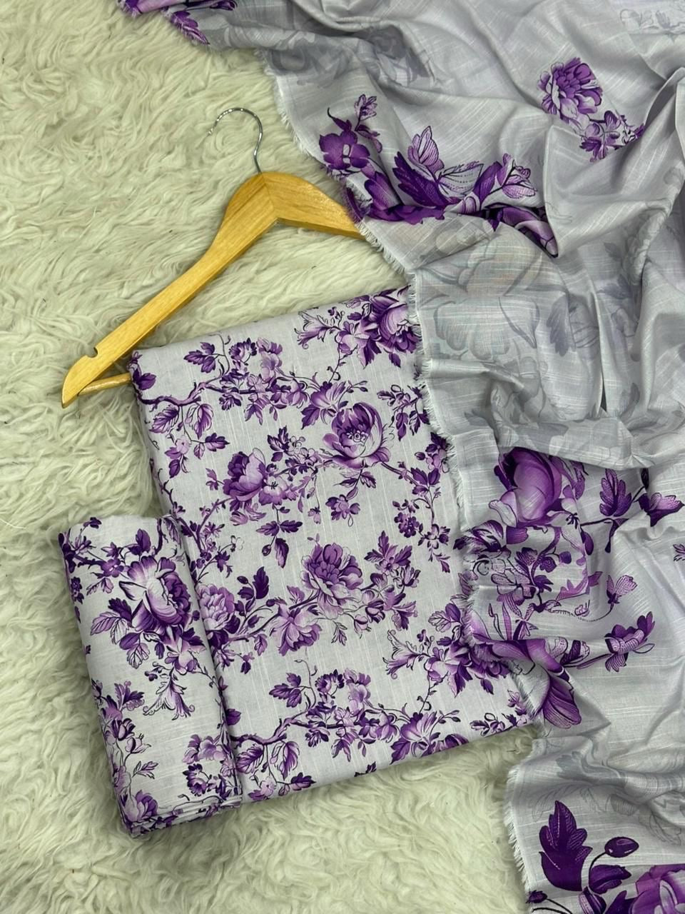 alkaram khaddar 3 pc suit K-43