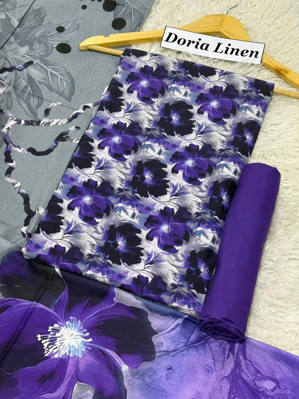 Doria Linen 3Pc Collection F54