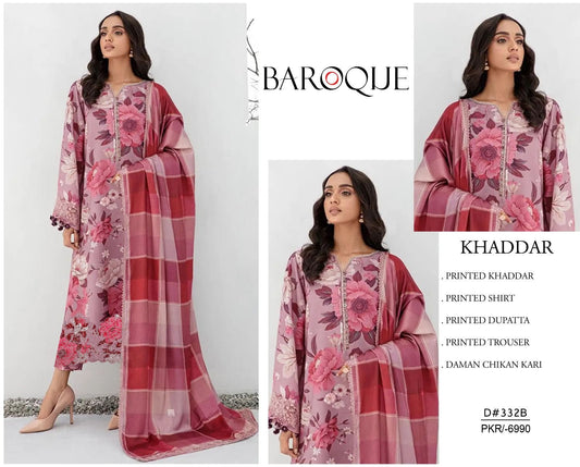 Khaddar 3 Pc Dress