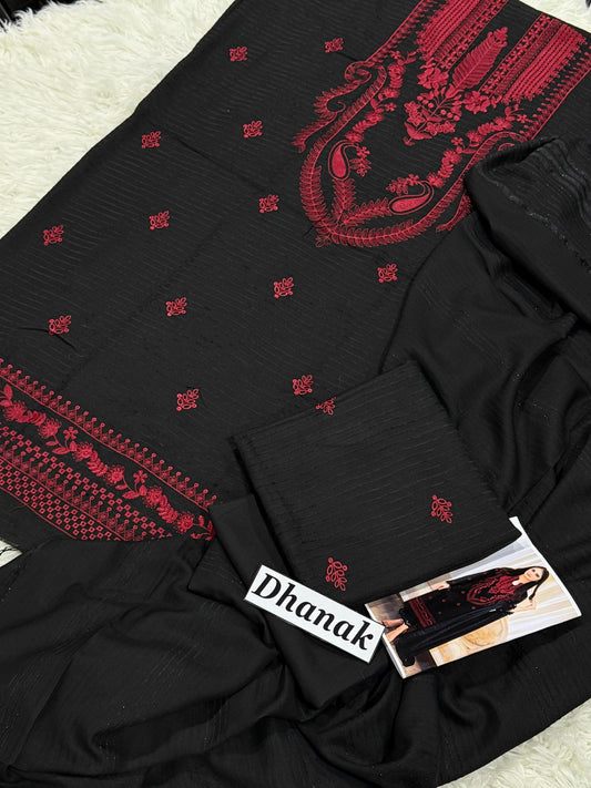 Dhanak Banadora Velvet embroidered suit 3Pc. FL-10