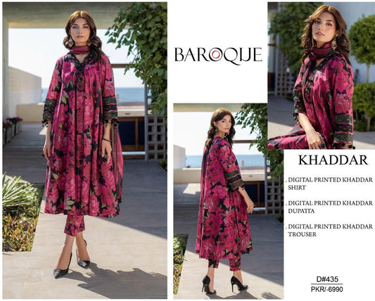 Khaddar embroidered 3pc M-15