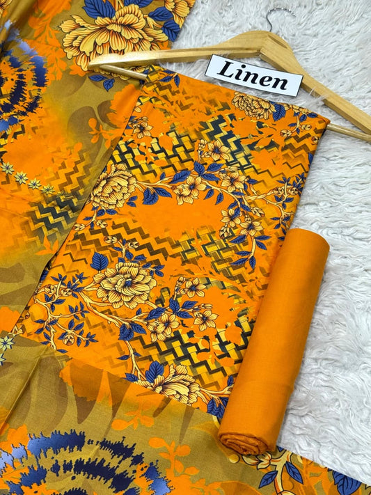 Linen Printed 3pc D-37