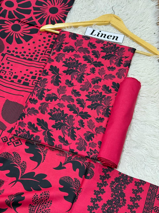 Linen Printed 3pc D-39