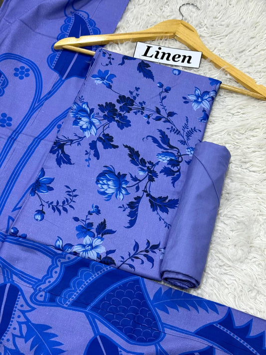 Linen Printed 3pc D-40