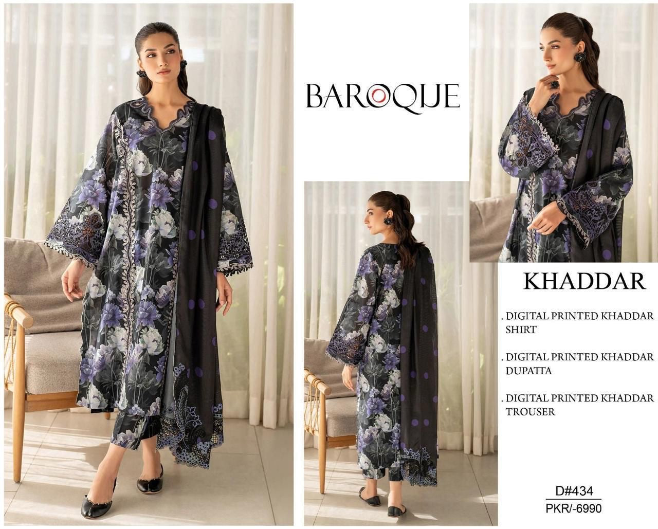 Khaddar embroidered 3pc M-30