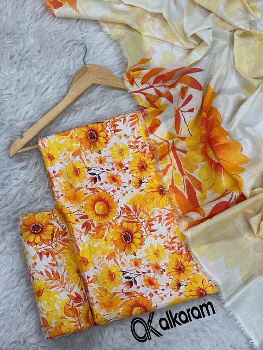 alkaram khaddar 3 pc suit K-35