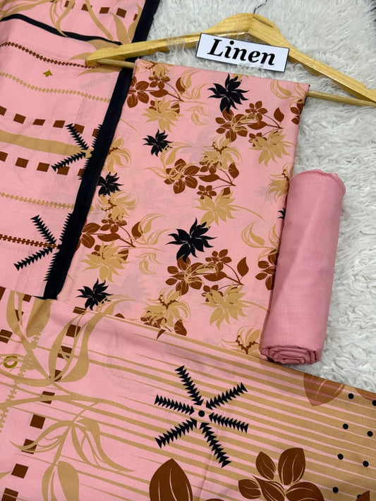 Linen Printed 3pc D-52