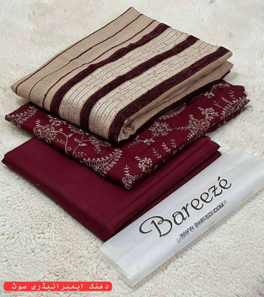 Dhanak Embroidery # pcs suit K-885