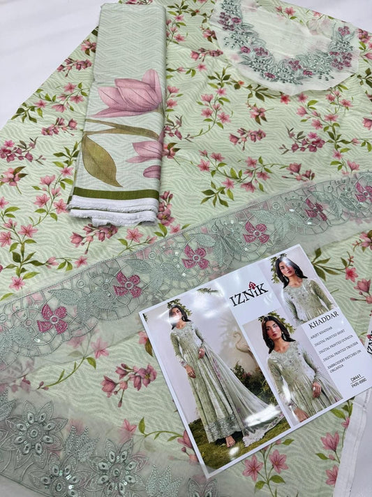 Khaddar embroidered 3pc M-26