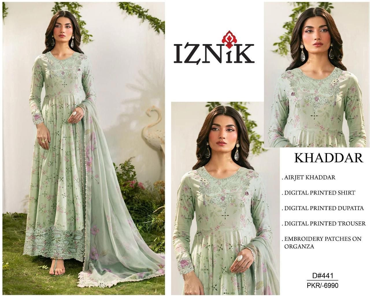 Khaddar embroidered 3pc M-26