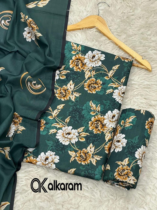 alkaram khaddar 3 pc suit K-31