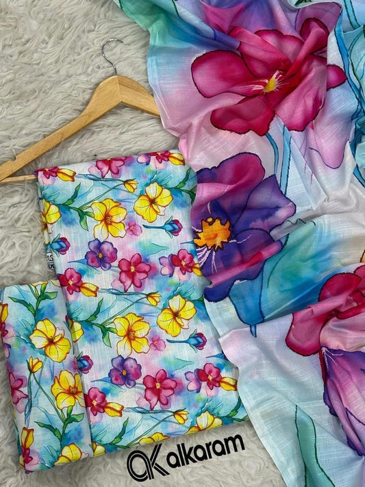 alkaram khaddar 3 pc suit K-33