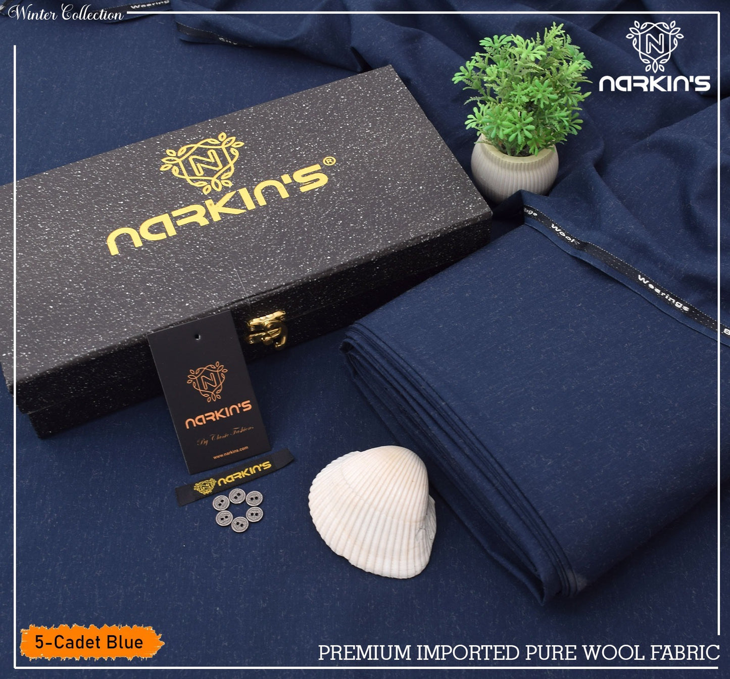 Narkins Wool Cadet Blue