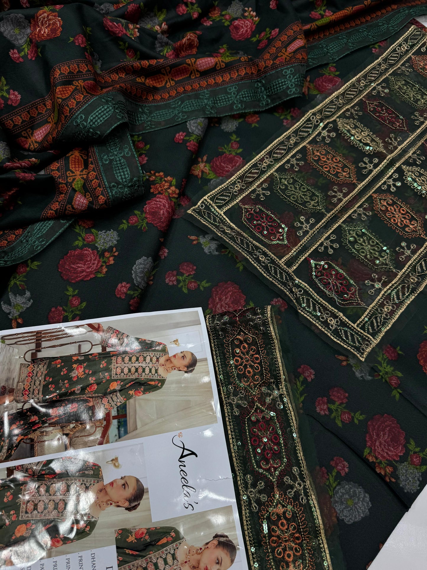 Dhanak Embroidered patch suits