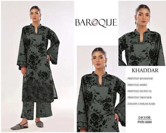 Khaddar 3 Pc embroidery