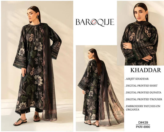Khaddar embroidered 3pc M-17