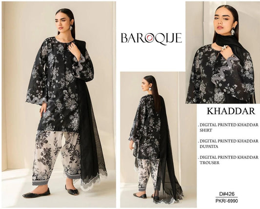 Khaddar embroidered 3pc M-28
