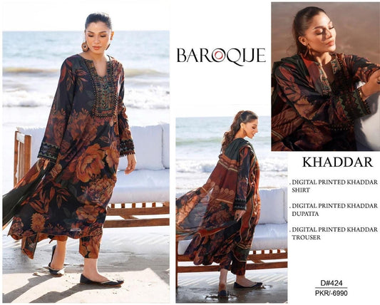 Khaddar embroidered 3pc M-20