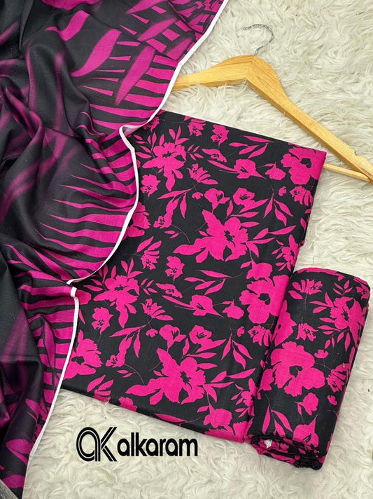 alkaram khaddar 3 pc suit K-32